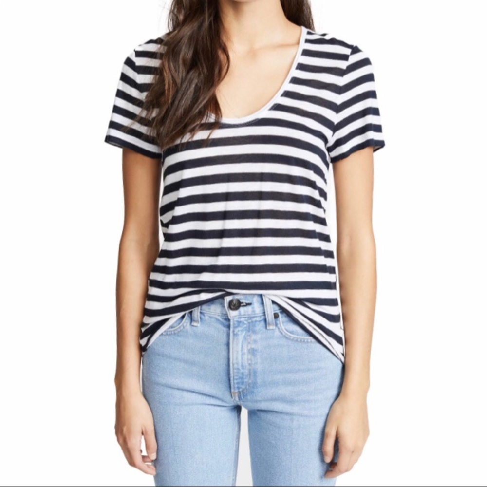 RAG & BONE | Laila Tee in Navy and White Stripe